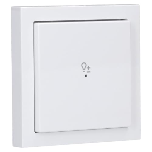 Busch-Jaeger Fututre Linear Set: 1x 64851 U LED-Dimmer-Einsatz flex + 1x 64711 Bedienelement flex + 1x 6234-10-84 Wippe 1-fach + 1x 1721-84 Rahmen Studioweiß