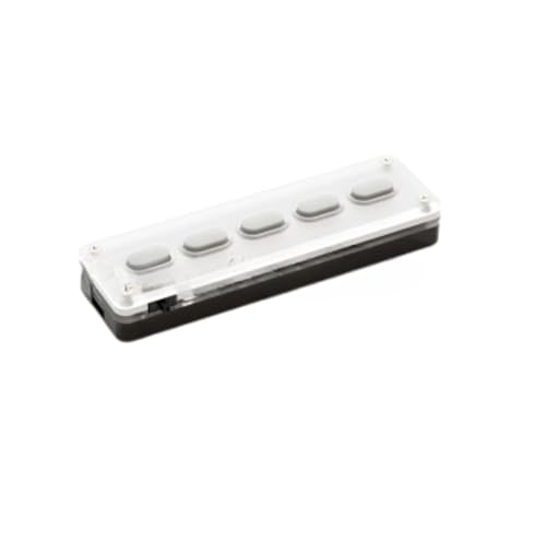 マクロキーボード 片手キーボード 回転ノブ付き プログラマブル Bluetooth/有線接続 軸体交換 回転ノブ付き 左手ゲーミング カスタム可能なキー 片手 小型 (【bluetoothアップグレードシリコン静音タイプ】5キーbluetoothホワイトシ