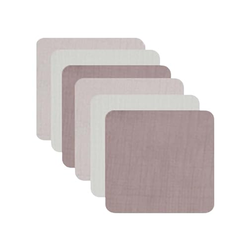 bistyle Manoplas de muselina para bebé, paquete de 6 unidades, 20 x 20 cm, 100 % algodón orgánico, toallitas suaves para bebés y paños para bebés recién nacidos, paños de muselina suaves (piedra
