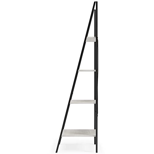 Signature Design By Ashley Bayflynn Contemporary 4 Shelf Bookcase, White & Black #TOP5