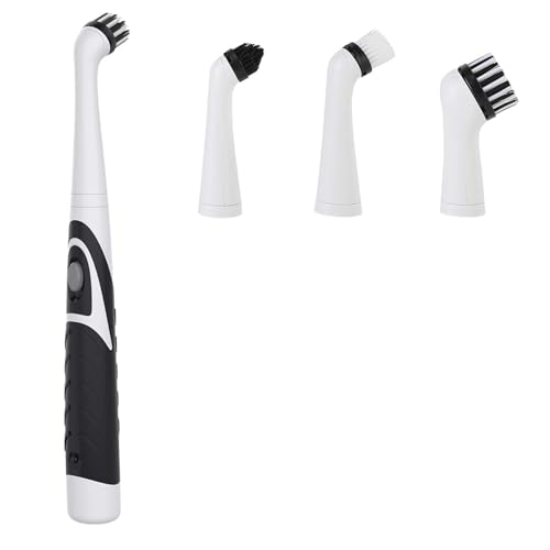 Nicoone Electric Cleaning Brush for Tile And Tub, Electric Spin Scrubber Household Cleaning Brushes with 4 Heads, Kitchen Accessories Suitable for Home, Bathroom Floor, Tub, Shower, Tile