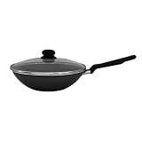 Frigideira Funda Antiaderente Wok Com Tampa- Tramontina (Grafite, 24 Cm)