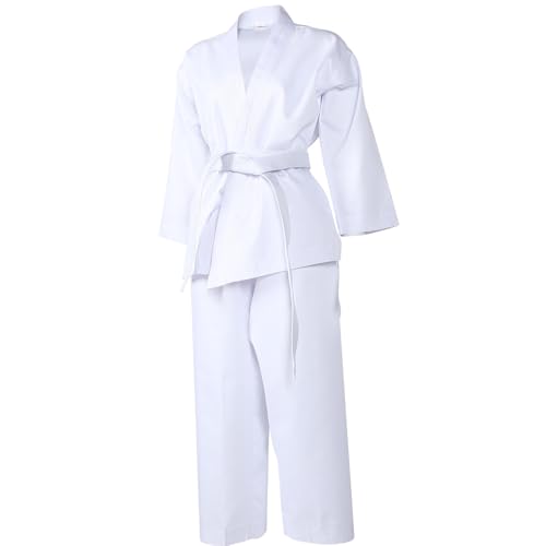 ifundom Traje de Karate Unisex para Adultos 160 CM Uniforme de Taekwondo Transpirable Secado Rápido Ropa de Entrenamiento Resistente y Cómoda para Artes Marciales y Fitness