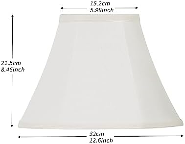 Waneway Bell Lamp Shade Set of 2, Vintage Replacement Lampshade for Table Floor Lamp, Spider Construction Beige Lamp Cover 15.2 * 32 * 21.5 cm