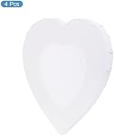 PATIKIL Paint Canvases for Painting, 4 Pack 8x8 Inch Heart Shape Wood Frame Stretched Blank Art Board Panels for Acrylic, Oil, Tempera Painting, White