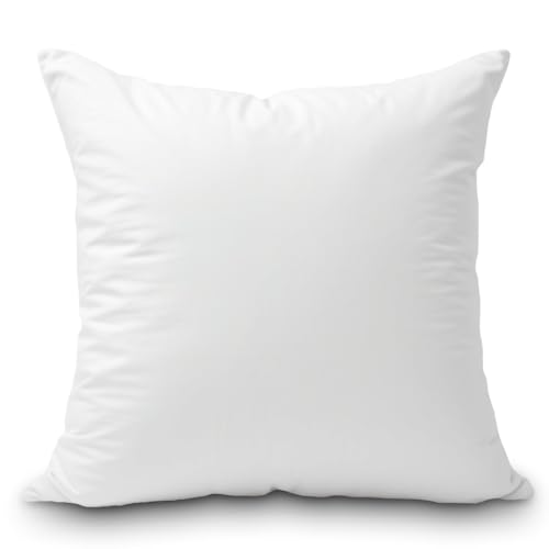 Foamily Throw Pillow Insert 26 x 26 inch Hypoallergenic Euro Sham 100 Virgin Fiber Bed Sofa Couch Decorative Indoor Pillows Made in USA