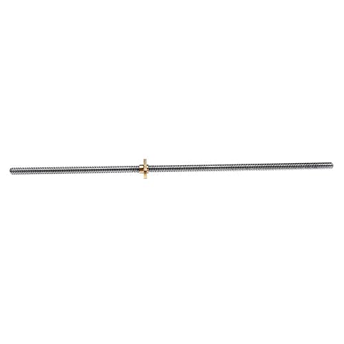 Lysee 3D Printer Parts & Accessories - 2pcs Anet ET4 345MM T8 Lead 8mm Lead Screw Z-axis Rods Thread +Copper Nuts for ET4+/ ET4 pro/ ET4X Prusa I3 3D Printer