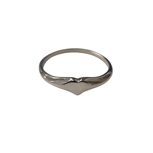 Bague Cœur Femme en Argent 925 : anneau gravable et personnalisé initiale pour elle