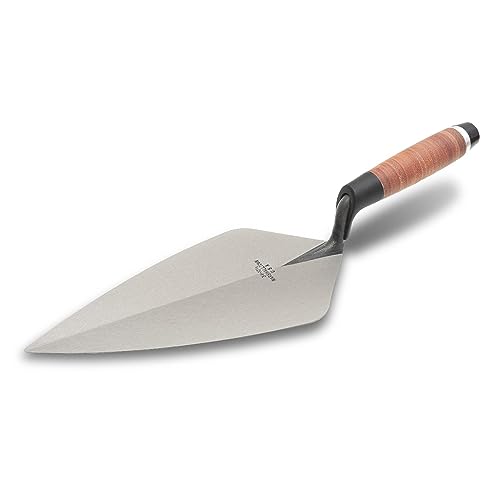 MARSHALLTOWN The Premier Line 10348 10-1/2-Inch Wide London Brick Trowel with Leather Handle