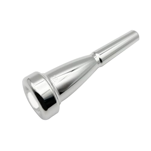 Missmore 3C 5C 7C Set Trumpet Mouthpiece Silver Plated - Professional Brass Instrument Accessory for Beginner, Intermediate & Advanced Players - Trumpet Mouthpiece Kit (Shape 7C)