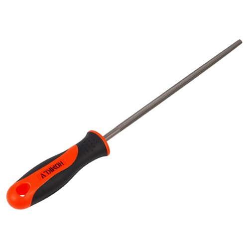8 Inch Round Hand File with Ergonomic Grip