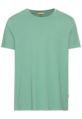 camel active Herren Basic Kurzarm T-Shirt mit Rundhalsausschnitt Grün, Menswear-XXL