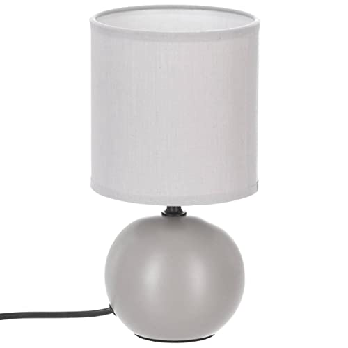 Atmosphera - Lampe Timeo gris mat - céramique H25 cm