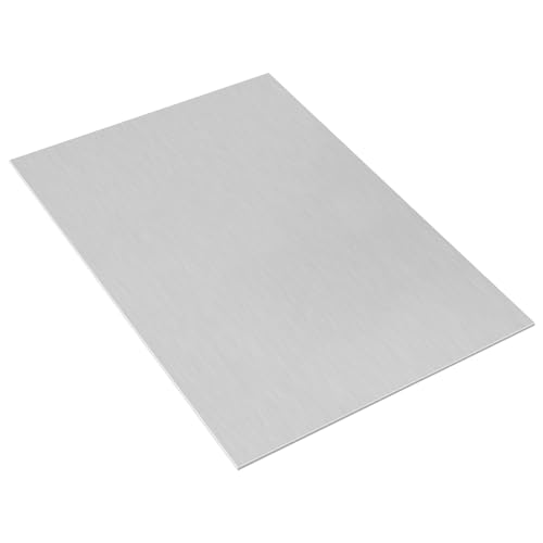 Image of 6061 T651 Aluminum Sheet Metal 10 x 14 x 1 /8 (0.125 inch) Inch Flat Plain Aluminum Plate Covered with Protective Film, Heat Treatable Rectangle 3MM Aluminum Metal Plate for Crafting, Industrial