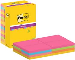 Post-it Bloc-note super sticky notes repositionnable coloré 127x76 mm