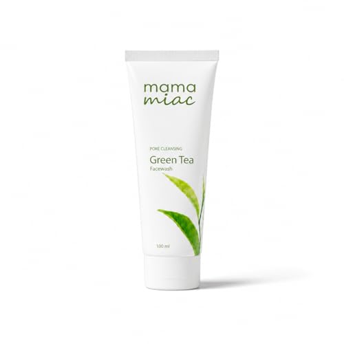 Image of MAMAMIAC Green Tea Deep Cleansing Face Wash - 100ml | For Bright & Clear Skin, Oil Control, Hydrating Cleanser