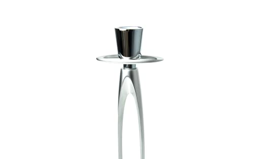Rigeli Regent 18/10 Ovation Set Of 2 Candle-Sticks With Legs Candlesticks Candle Holders Silver Plated, 2 Candlesticks Set Style 2, 10.23" Inches 26" H Cm #TOP3