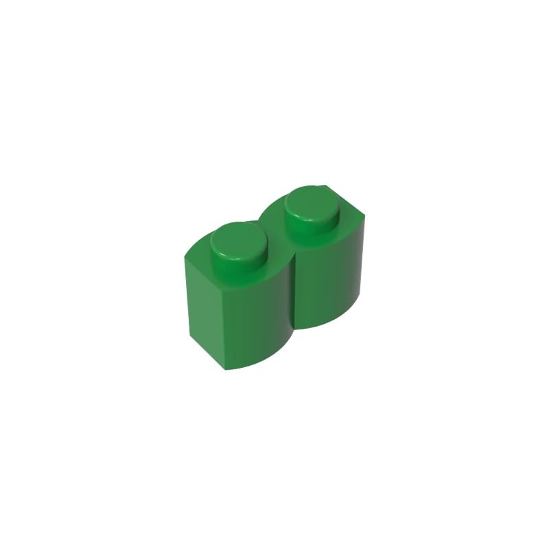 Gobricks 30136 Basic Bricks Brick Special 1x2 Palisade [aka Log] 50 Pieces GDS-749 Compatible with Lego Building Blocks Color:Green — image 1