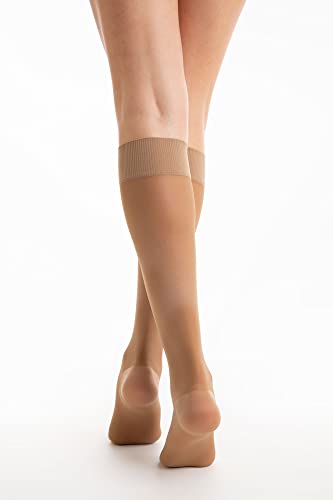 Relaxsan Basic 850 (1 Pair - Beige 4/XL) Compression Socks for Women Knee High Socks 18-22 mmHg - Image 4