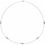Jewels By Lux 14K White Gold 5-Stone 3.65Mm Si1-Si2, G-H Each Polished 1 Ctw Lab-Grown Diamond Necklace