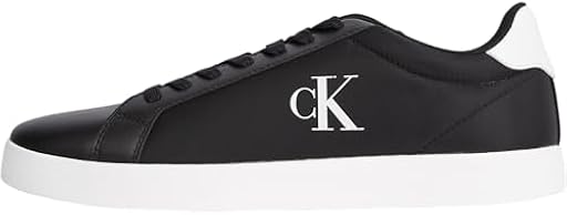 Calvin Klein Jeans Sneaker con Suela Cupsole para Hombre con Logo Tipo, Negro (CK Black/Bright White), 44 | Ya disponible en tu tienda friki favorita! En mundofriki.es!