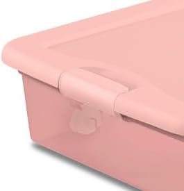 Miniatura 9 de Sterilite Paquete de 4 contenedores de almacenamiento con ruedas debajo de la cama, contenedor de plástico de 56 cuartos de galón con tapa de cierre