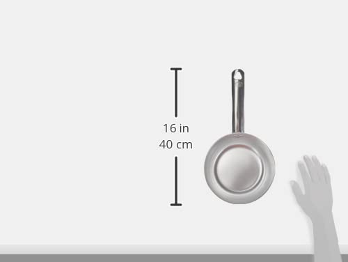 Pentole Agnelli ALMA10630 Professionele aluminium pannen, 3 mm, lage braadpan met 2 handgrepen, 7,4 l