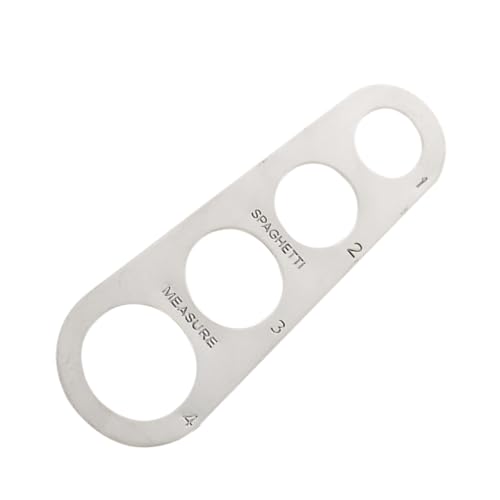 Veemoon Mesureur de Spaghetti en Acier Inoxydable 4 Trous Outil de Mesure Précis pour Portions de Pâtes Ustensile la Cuisine Professionnel Polyvalent pour Contrôle des Nouilles Maison