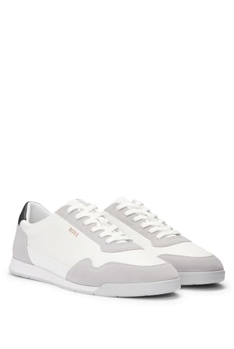Image of BOSS Men's Titanium SL sdtxny Trainers Made of Various Materials with Suede Details and Lacing Size
