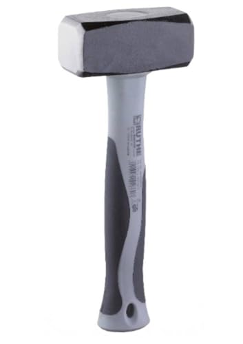 RUTHE Martello mazza con manico in fibra di vetro, 1.500 g | Mazza da fabbro in acciaio di alta qualità | Martello professionale ergonomico e resistente