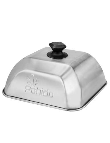 Square Basting Cover Stainless Steel Lid for Cast Iron Pans