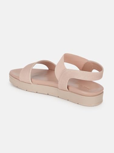 Image of Marc Loire Women Smart Casual Platform Heel Fashion Sandal With Slingback Strap