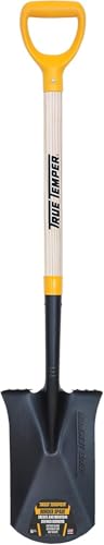 True Temper 2540800 Border Spade with Hardwood Handle and D-Grip