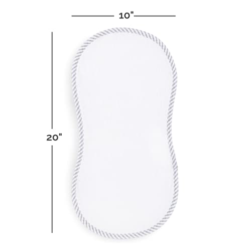 Comfy Cubs Organic Bamboo Burp Cloths, 4 Pack Large 20” By 10”, Baby Washcloths Extra Absorbent And Soft Burping Cloth Towel Wash Cloth Girl Boy (White, Pack Of 4) #TOP2