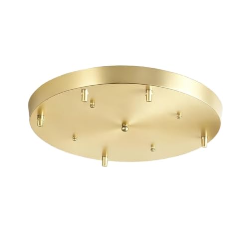 AstrizLamp 5 Fori Rosone Lampadario 50cm Rotonda Rosetta da Soffitto Oro, Ferro 5 Vie Coprifilo per lampadario Fissaggio a soffitto con accessorio per plafoniere, lampade a sospensione