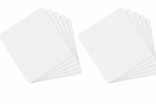 Antirutsch Pads Selbstklebend, 10x10 cm, Extra Stark, rutschfest, für Treppen, Leiter, Werkstatt, Garage, Heim und Gewerbe (Weiß)