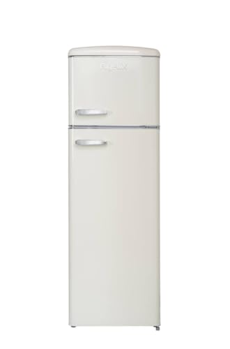FrigeluX Réfrigérateur Retro Vintage Crème 2 portes RFDP246RCA++ 245L