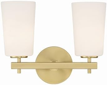 Crystorama Colton 2 Light Aged Brass Sconce
