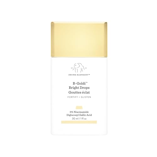Drunk Elephant B-Goldi Bright Drops - 30 ml/1 fl oz - Illuminating Color Serum Drops - Clean Clinical Skincare - Cruelty-Free - Dermatologist-Tested - Free of Essential Oils, Silicones, and Fragrance