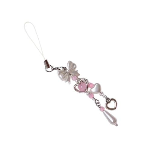 [ECVGHD] Eye Catching Bowknot Mobile Phone Lanyard HeEmbellishment Keychain Car Keyring