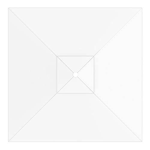 paramondo Tela de Recambio para Sombrilla Parasol Interpara Cuadrada 3x3m, incl. Air Vent, Lavable, Blanco
