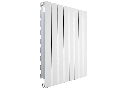 100% Made in Italy Fondital V693AM06408 Radiatore in alluminio pressofuso Blitz Super B4, 800 mm, 8 elementi, bianco