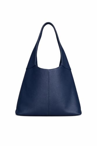 Bolso Hobo grande de cuero italiano para mujer miniatura 1