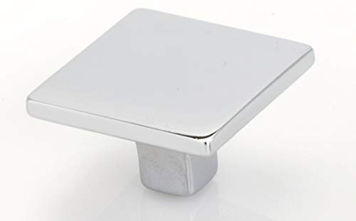 TOPEX HARDWARE 1081735C40 TOPEX HARDWARE 1081735C40 Small Square Knob, 35mm by 35mm, Bright Chrome, 35mm by 35mm, Bright Chrome