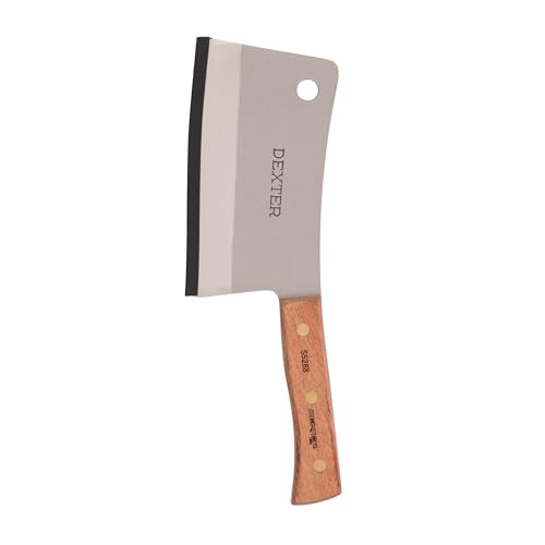 Dexter-Russell 8" Stainless Heavy Duty Cleaver Knife | S5288 | Traditional Series with High-Carbon Steel Blade & Rosewood Handle | Precision Ground, Durable, Razor Sharp | Made in USA