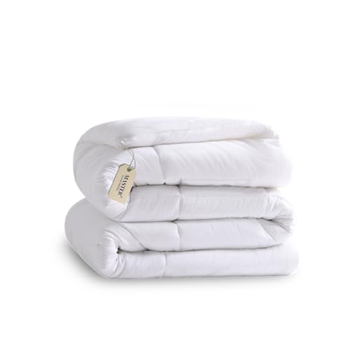 حشوة لحاف - ماستر بديل مقاس مزدوج 350 غرام لكل متر مربع مبطن لجميع المواسم ادراج البوليستر ابيض هوم تكستايل - من، -