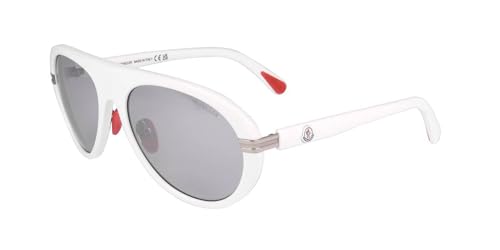 Image of Moncler Navigaze Sunglasses ML0240 21C White 57mm