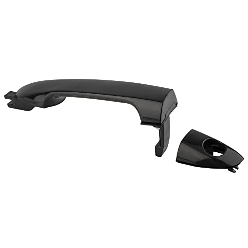BOXI Manija de puerta exterior delantera izquierda del lado del conductor compatible con Kia Spectra Spectra5 2004 2005 2006 2007 2008 2009 | Negro liso | Sustituye a 80753 82650-2F000 82670-2F000