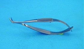 EMS 72933-04 Vannas Scissor 5 mm Cutting Edge, Angled on Side, Stainless Steel, 75 mm Length, 75 mm Height, Stainless Steel