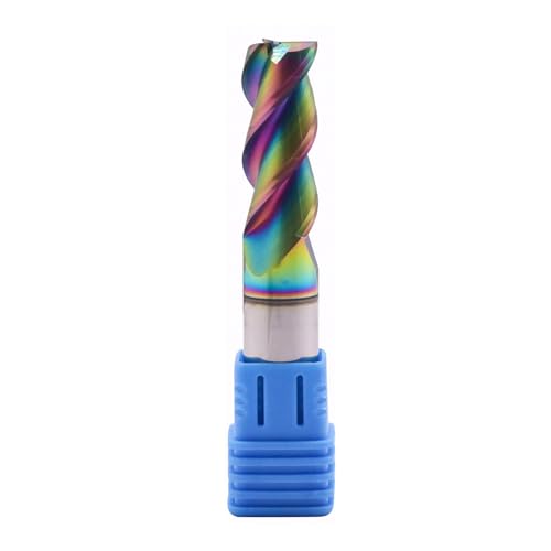 Image of 1 /2 inch 3 Flute 45 Solid Carbide Square End Mill for Aluminum, DLC Coated | 45 Helix, 1 /2 inch Cutting Dia, 1 /2 inch Shank Dia, 1-1 /4 inch Length of Cut, 3 inch Overall Length, for Milling Aluminum and Copper